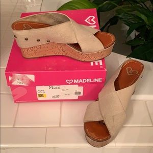Cork wedge sandals by Madeline